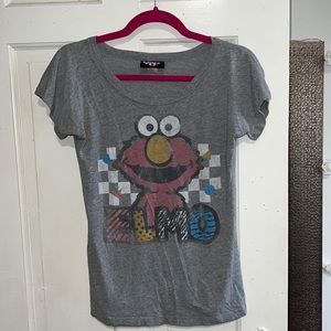 Vintage junk food Elmo t shirt size small gray short sleeve